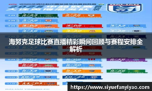 海努克足球比赛直播精彩瞬间回顾与赛程安排全解析
