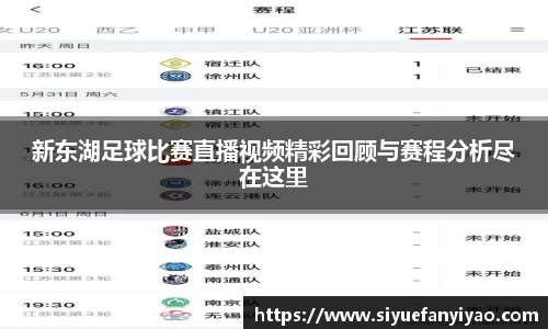 新东湖足球比赛直播视频精彩回顾与赛程分析尽在这里